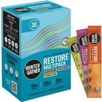 HUNTER & GATHER Restore Electrolytes Variety Box Hydration Support Sachets - 30 Sachets
