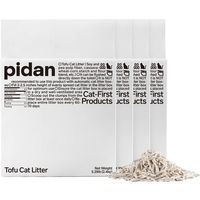 pidan Tofu Cat Litter, 4 x 2.4 kg, 100% Natural Ingredients, Flushable
