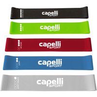 Capelli Sport 5 stuks mini lusweerstandsband 5 cm breed * omtrek 60 cm Weerstandsbanden voor het sporten, elastische oefenlusbanden voor fysiotherapie, yoga, pilates en thuisworkouts, krachtbanden voor billen en benen
