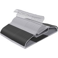 Ochama 50 Plastic Clothes Hangers – Light Grey & Dark Grey, U-Shaped Opening, 41.5 cm Wide, 0.5 cm Thin, 360° Rotating Hook – Space-Efficient Design for Everyday Use