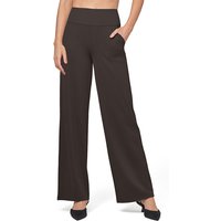 Willit dames yogabroek met wijde pijpen nette werkbroek stretch casual broek pantalon met zakken hoge taille 30 inch koffie M
