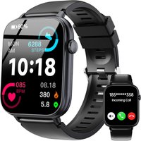 OUKITEL V3 Zwart Smartwatch-1,83" HD Heren Dames Bluetooth Bellen IP68 Waterdicht SpO2 Hartslag 100+ Sportmodi Android iOS