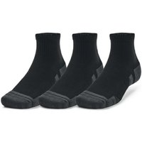 Under Armour Performance Tech Unisex 3-Pack Quarter Socks - Black/Jet Gray