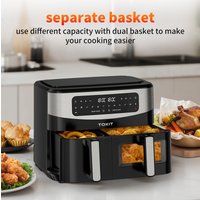 Tokit airfryer met twee compartimenten TKZ032EU, 10 liter, 220V~240V, 2850W