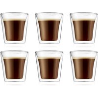 Bodum Canteen - Set of 6 Glasses 0.1L - Double Wall - Small