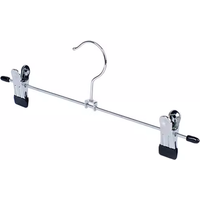 ANQI Broekhangers met clips, metalen hanger met verstelbare clips, zilverkleurig, set van 20 stuks