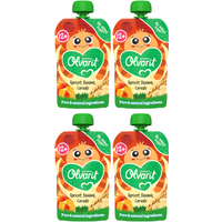 Olvarit knijpfruit abrikoos banaan granen 100 g * 4