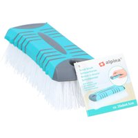 Alpina Scrubborstel - 16 x 6 x 4,5 cm, Blauw/Grijs