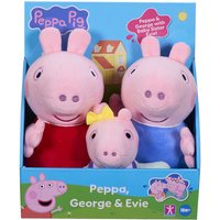 Peppa Pig George, Peppa and Evie Set of 3 Plush Soft Toys