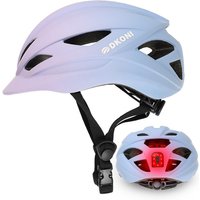 DKONI HS-086 fietshelm voor volwassenen in lichtroze-blauw M 55-58 cm