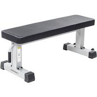 SPORTSOUL Stabiele platte gewichtbank voor thuis, krachttraining, stabiele montage, draagvermogen 610 lb