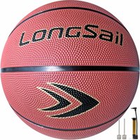 High-Quality Rubber Basketball (22") Size 3# Reddish Brown