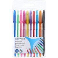Topwrite balpennenset - regenboogkleuren, 10 stuks