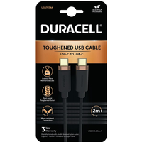 Duracell gevlochten USB-C/USB-C-kabel 2 m