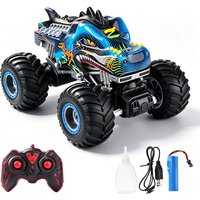 Dinosaurus RC Monster Truck, 2,4 G Afstandsbediening Spuit Off-Road Auto met Licht Geluid Oplaadbare Batterij, Dinosaurus Monster Truck Speelgoed Cadeau voor Jongens Kinderen
