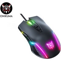 ONIKUMA CW905 bedrade muis met stille werking, ontworpen voor gaming en esports, met mechanische toetsen, RGB-verlichting en een zware USB-aansluiting voor computers en laptops.