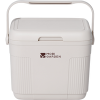 Mobi Garden, Draagbare geïsoleerde koelbox, Voedselveilige ijsbox, Campingauto reis picknick opbergbox, 10 L, Wit, Langdurige isolatie, Opbergruimte met grote capaciteit