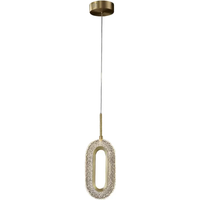 Homary Ovated Gold Ring Pendant Light 1-Light LED Lighting with Adjustable Cable