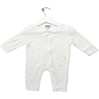 Mama Bamboo Babygrow 6-9 Months White Bamboo Print