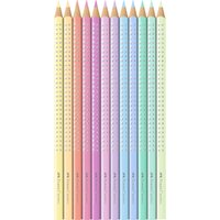 Faber-Castell Sparkle pastel kleurpotloden set - 12 stuks, metalen doos