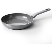 Sanho 26cm Non-Stick Frying Pan | Ceramic Coating with Diamond Titanium-Reinforced Non-Stick Technology | 100% Free of PFAS, PFOA and PTFE – Healthy & Safe | Suitable for All Cooktops (Induction, Gas, Ceramic Hob) | Heat-Resistant Beret-Style Handle, Dishwasher-Safe | Grey
