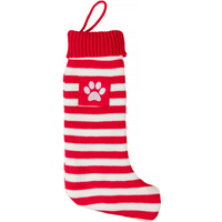 House of Paws Red Christmas Striped Stocking