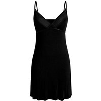 IZURIA collar wide lace v-neck black suspender dress XL