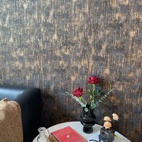 Murgall Non-Adhesive Industrial Style Wallpaper, Black Gray, 44x1200cm, 1 Roll