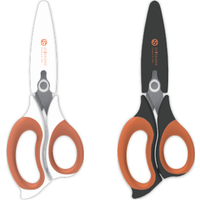 M&G Dual material 150mm Scissors Durable stainless blade Soft-grip handle Curved blade Protection cover