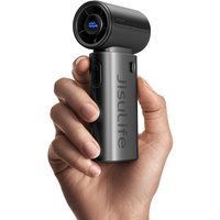 JISULIFE Handheld Fan Life9S - Sleek Chrome: Turbo Power, 22 Hours Cooling | LED Display, 5000mAh, 5-Speeds, Mini Portable Fan for Travel, Cruise, Concerts, Trendy Gifts for Women Men -Black