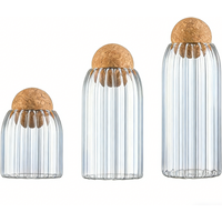 YumiPLUS Inspired Airtight Glass Jars, set of 3