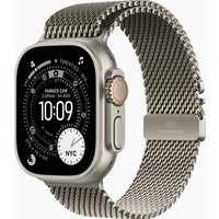 Apple Watch Ultra 3, Milanees Bandje M, Titanium (Titanium)