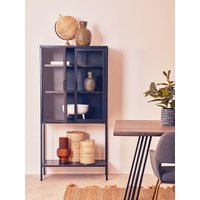Interiors by Premier Display Cabinet Acier Metal Black Tall