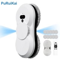 PuRuiKai elektrische automatische raamreinigingsrobotstofzuiger met afstandsbediening en tweerichtings automatisch sproeisysteem
