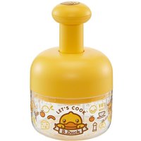 COOKER KING x B.DUCK Handmatige Voedselverwerker Groente Knoflook Snijder Draagbare Handtrekker Knoflookmolen Uiensnijder voor Groenten Gember Fruit Noten Kruiden 220ml Knoflooktrekker