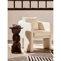 Fifty Five South Side Table Walsa Abstract Solid Mango Wood Black