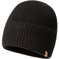 TOP-EX 100% Merino Wool Beanie Fleece Lined Cuffed Watch Fisherman Cap M/L Black