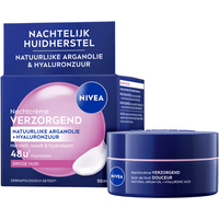 NIVEA Essentials +24H Voedende Nachtcrème - Gevoelige en Droge Huid - Met Sheaboter en Natuurlijke Amandelolie - 50 ml