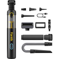Fanttik Slim V8 APEX Car Vacuum, 4-in-1 Portable Mini Cordless Vacuum with 19000pa Suction Power, Type-C Charge, 2 Suction Modes, Handheld Vacuum for Small Jobs, Car, Office Desk, Keyboards (Black)