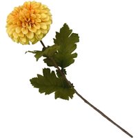Candlelight Artificial Dahlia Flower Stem Ochre 60cm