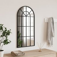 VidaXL wandspiegel met ijzeren boogvorm 40x80 cm - zwart