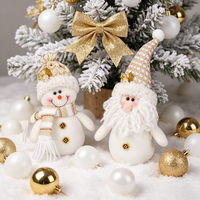 2 stuks 10,6 inch/27 cm kerstdecoraties, huisdecoraties, tafeldecoraties, sneeuwpop, Kerstman, kerstvakantiepoppen, schattige creatieve cadeaus, Kerstman