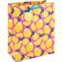 Lemon Print Gift Bag Large 26.5 (W) x 33 (L) x 14cm (H)