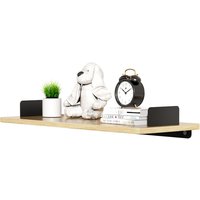 KAPANOU Floating Shelves for Wall Display, Heavy Duty Wall Shelf with Black Metal Brackets for Book Storage, Bathroom, Living Room, Bedroom, Kitchen, Modern Hanging Shelves Home Decor Rustic Brown, New Year Sale , Top gift picks