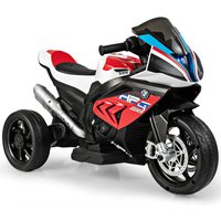 6V elektrische motorfiets met muziek en koplamp, driewielmotor, afmetingen 82,5×42×54 cm, rood