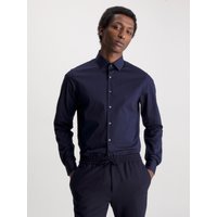 Calvin Klein poplin stretch slim overhemd nachtblauw voor heren 40