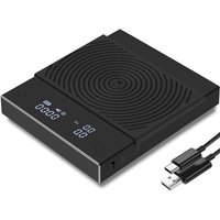 TIMEMORE Black Mirror Basic 2, filterkoffieweegschaal met automatische timer en debietfunctie, precisie van 0,1 g, digitale koffieweegschaal, capaciteit van 2000 g, zwart