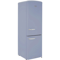 CDA Florence Sea Holly Retro 199cm Tall 60cm Wide 60/40 Frost Free Fridge Freezerl Sea Holly, D Rated