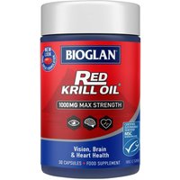 Bioglan Red Krill Oil Omega-3 Heart Brain & Joint Support 1000 mg MSC - 30 Capsules