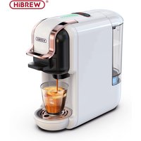 HiBREW 5-in-1 multifunctionele koffiezetapparaat, warm/koud, DG, geschikt voor Nespresso-cappuccino’s, kleine ESE-pads, gemalen koffie, kantine, 20 bar, H2B, wit